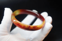 Load image into Gallery viewer, 10% OFF- 58/59/60 mm Certified Natural Red Emerald A*Jade Handcarved Bangle XB-268