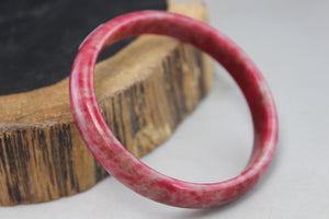 10% OFF- 54/55/56 mm Certified Natural Red Emerald A*Jade Handcarved Bangle H616