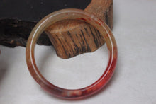 Load image into Gallery viewer, 10% OFF- 52/53/54 mm Certified Natural Red Emerald A*Jade Handcarved Bangle H422