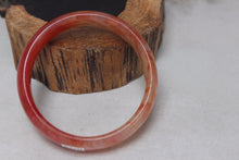 Load image into Gallery viewer, 10% OFF- 52/53/54 mm Certified Natural Red Emerald A*Jade Handcarved Bangle H475