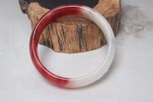 Load image into Gallery viewer, 10% OFF- 53/54/55 mm Certified Natural Red Emerald A*Jade Handcarved Bangle H517