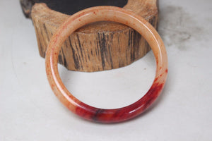 10% OFF- 55/56/57 mm Certified Natural Red Emerald A*Jade Handcarved Bangle H521