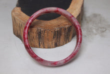 Load image into Gallery viewer, 10% OFF- 55/56/57 mm Certified Natural Red Emerald A*Jade Handcarved Bangle B290