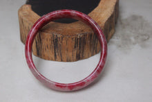 Load image into Gallery viewer, 10% OFF- 55/56/57 mm Certified Natural Red Emerald A*Jade Handcarved Bangle B290