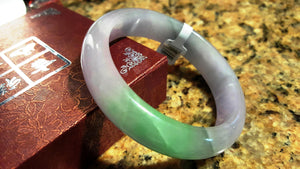 10% OFF- 56/57/58 mm Certified Natural Jadeite Emerald Jade Bangle《Grade A》A041