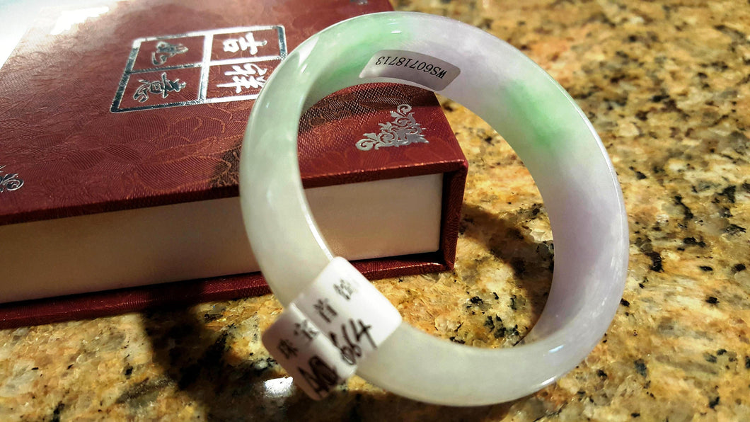 10% OFF- 53/54/55 mm Certified Natural Jadeite Emerald Jade Bangle《Grade A》A664