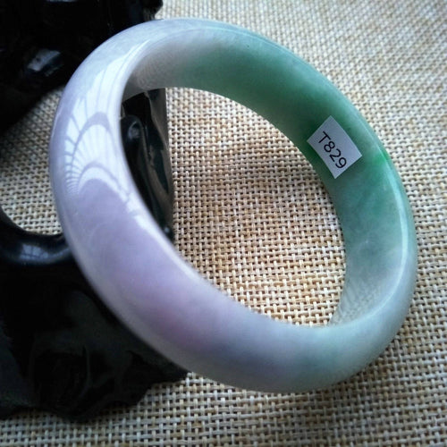 10% OFF- 52/53/54 mm Certified Natural 3 Color Jadeite Emerald A Jade HandCarved Bracelet Bangle T829