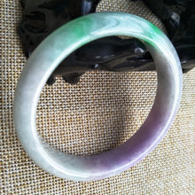 Load image into Gallery viewer, 10% OFF- 53/54/55 mm Certified Natural 3 Color Jadeite Emerald A Jade HandCarved Bracelet Bangle V546