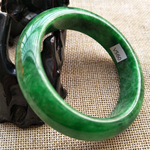 10% OFF- 55/56/57 mm Certified Natural Jadeite Emerald Jade Bangle《Grade A》V560