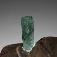 Load image into Gallery viewer, 10% OFF- Certified Natural Ice Jadeite Emerald Jade Tablet Translucent Dragon Pendant《Grade A》4943