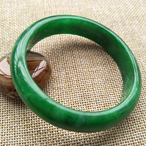 10% OFF- 55/56/57 mm Certified Natural Jadeite Emerald A*Jade Handcarved Bangle C140