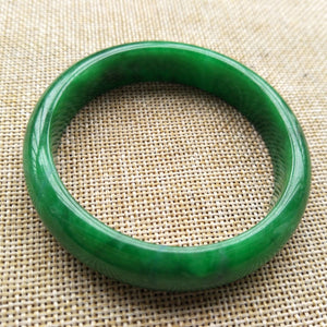 10% OFF- 55/56/57 mm Certified Natural Jadeite Emerald A*Jade Handcarved Bangle C140