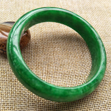 Load image into Gallery viewer, 10% OFF- 56/57/58 mm Certified Natural Jadeite Emerald A*Jade Handcarved Bangle C137