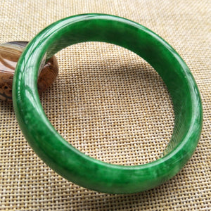 10% OFF- 56/57/58 mm Certified Natural Jadeite Emerald A*Jade Handcarved Bangle C137