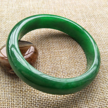 Load image into Gallery viewer, 10% OFF- 56/57/58 mm Certified Natural Jadeite Emerald A*Jade Handcarved Bangle C135