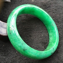 Load image into Gallery viewer, 10% OFF- 53/54/55 mm Certified Natural Jadeite Emerald A*Jade Handcarved Bangle A138