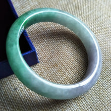 Load image into Gallery viewer, 10% OFF- 53/54/55 mm Certified Natural Ice Jadeite Emerald Jade Bangle《Grade A》W105