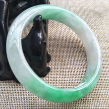 Load image into Gallery viewer, 10% OFF- 56/57/58 mm Certified Natural Jadeite Emerald A Jade HandCarved Bangle W156