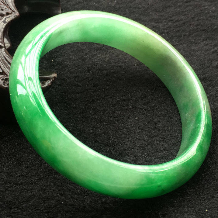 10% OFF- 62/63/64 mm Certified Natural Jadeite Emerald A Jade HandCarved Bangle F096