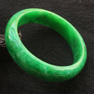 10% OFF- 57/58/59 mm Certified Natural Jadeite Emerald A Jade HandCarved Bangle F072