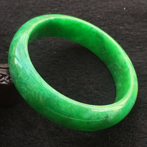 10% OFF- 57/58/59 mm Certified Natural Jadeite Emerald A Jade HandCarved Bangle F072