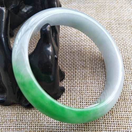 10% OFF- 53/54/55 mm Certified Natural Jadeite Emerald A Jade HandCarved Bangle C110