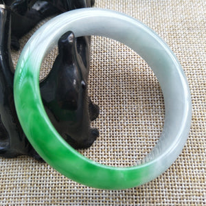 10% OFF- 53/54/55 mm Certified Natural Jadeite Emerald A Jade HandCarved Bangle C110