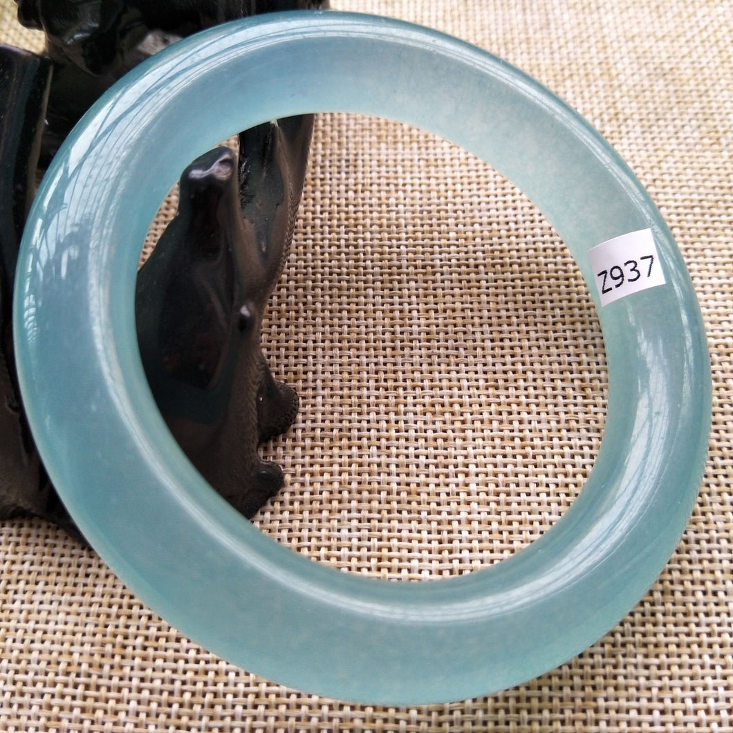 10% OFF- 59/60/61 mm Certified Natural Jadeite Emerald A*Jade Handcarved Bangle Z937