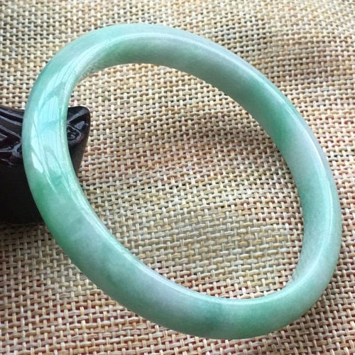 10% OFF- 55/56/57 mm Certified Natural Jadeite Emerald A*Jade Handcarved Bangle A017