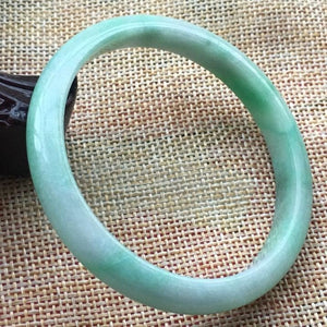 10% OFF- 55/56/57 mm Certified Natural Jadeite Emerald A*Jade Handcarved Bangle A017