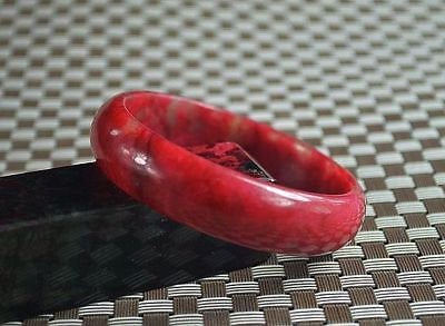 10% OFF- 58/59/60 mm Certified Natural Red Emerald A*Jade Handcarved Bangle Z32