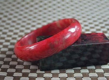 Load image into Gallery viewer, 10% OFF- 58/59/60 mm Certified Natural Red Emerald A*Jade Handcarved Bangle Z32