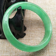 Load image into Gallery viewer, 10% OFF- 57/58/59 mm Certified Natural Jadeite Emerald Jade Bangle《Grade A》W110