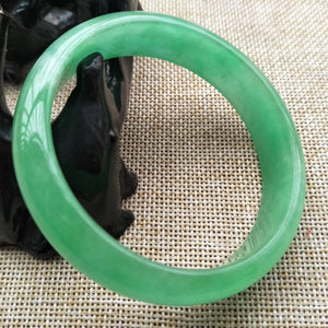 10% OFF- 57/58/59 mm Certified Natural Jadeite Emerald Jade Bangle《Grade A》W110