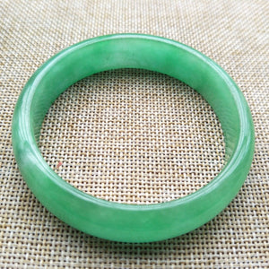 10% OFF- 57/58/59 mm Certified Natural Jadeite Emerald Jade Bangle《Grade A》W110