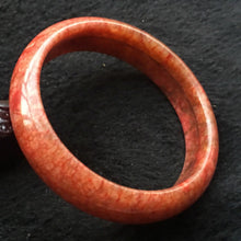 Load image into Gallery viewer, 10% OFF- 57/58/59 mm Certified Natural Red Emerald A*Jade Handcarved Bangle X031