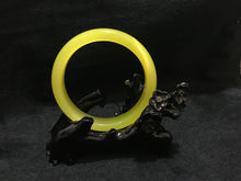 Load image into Gallery viewer, 10% OFF- 58/59/60 mm Certified Natural Yellow Nephrite Emerald A*Jade HandCarved Bangle