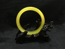 Load image into Gallery viewer, 10% OFF- 58/59/60 mm Certified Natural Yellow Nephrite Emerald A*Jade HandCarved Bangle