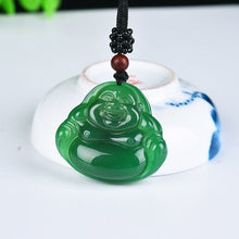 Load image into Gallery viewer, 10% OFF- Certified Natural Jadeite Emerald Jade Buddha Pendant《Grade A》