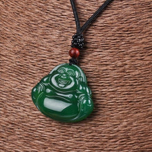 Load image into Gallery viewer, 10% OFF- Certified Natural Jadeite Emerald Jade Buddha Pendant《Grade A》