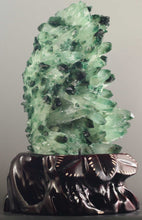 Load image into Gallery viewer, 7.9in/20cm H- 100% Genuine Purea Natural 1752g White and Green Crystal Statue (with Stand)