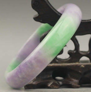 10% OFF- 63/64/65 mm Certified Natural Jadeite Emerald A*Jade Handcarved Bangle NO.C948