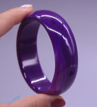 Load image into Gallery viewer, 10% OFF- 54/55/56 mm Certified Natural Purple Jadeite Emerald Jade Bangle《Grade A》A2018