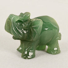 Load image into Gallery viewer, A Pair of Chinese Genuine Natural Green Jade HandCarved Elephant Feng Shui Statues (2pcs)