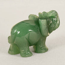 Load image into Gallery viewer, A Pair of Chinese Genuine Natural Green Jade HandCarved Elephant Feng Shui Statues (2pcs)