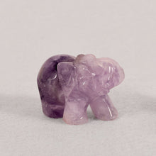 Load image into Gallery viewer, A Pair of Chinese Genuine Natural Purple Jade HandCarved Elephant Feng Shui Statues (2pcs)