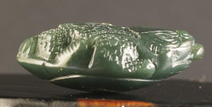 10% OFF- Certified Natural Jadeite Emerald A*Jade HandCarved Jinchan Pendant A194011