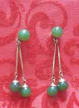 Load image into Gallery viewer, 10% OFF- 2 pcs Certified Natural Lavender Jadeite Emerald A*Jade HandCarved A Pair of Lucky Jade Dangle Earrings