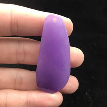 Load image into Gallery viewer, 10% OFF- Certified Natural Purple Ice Jadeite Emerald A Jade HandCarved Ping Beans Pendant 21