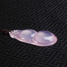 Load image into Gallery viewer, 10% OFF- Certified Natural Ice Pink Emerald Jade Handcarved Gourd Pendant A19402018